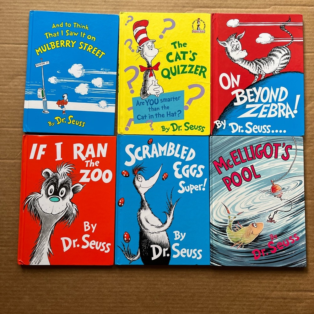 Dr Seuss Large Hardcover Complete Set of 6 Banned Books *Very Good Condition*